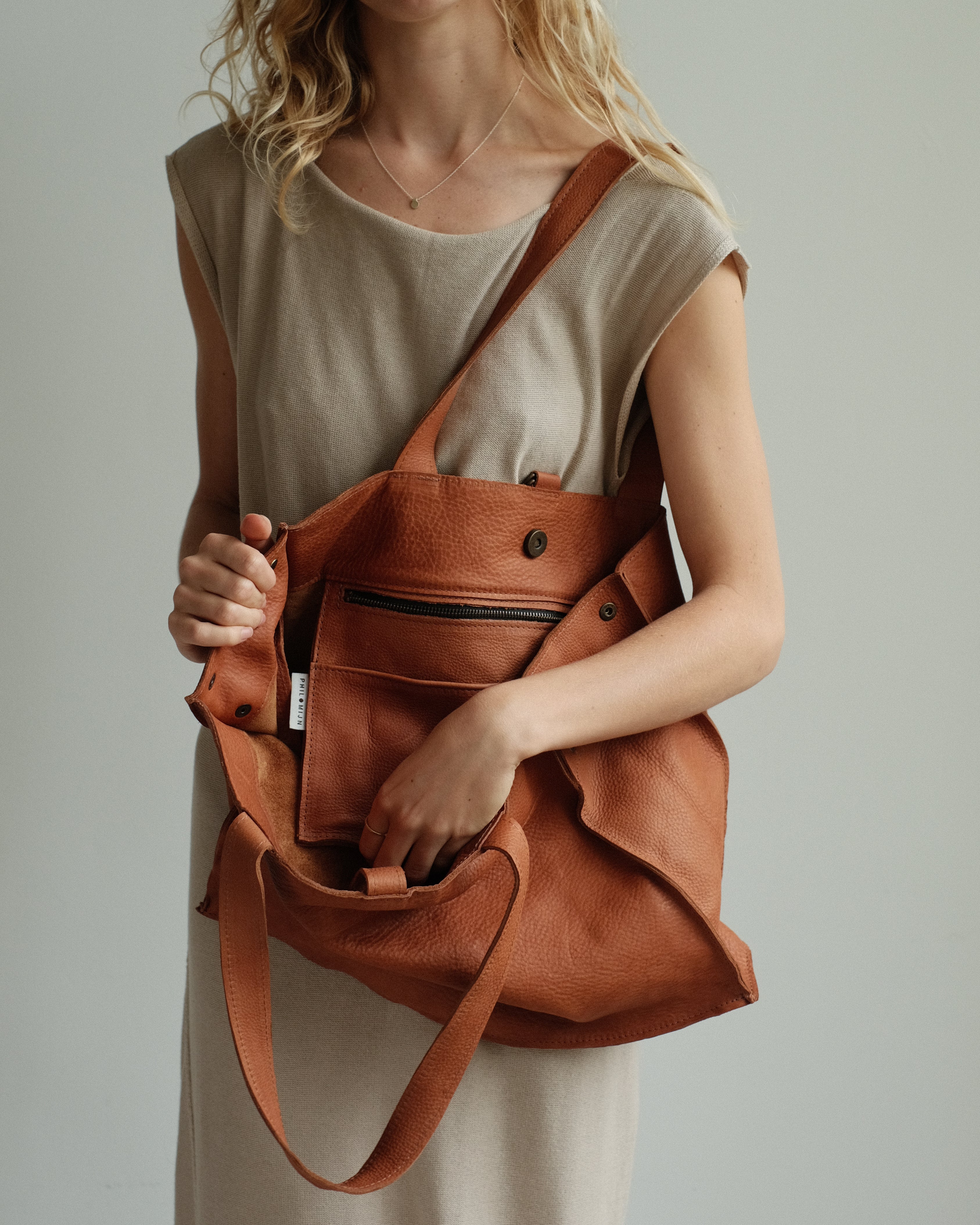 SHOPPER small - brown