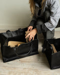 WOOD BASKET - schwarz