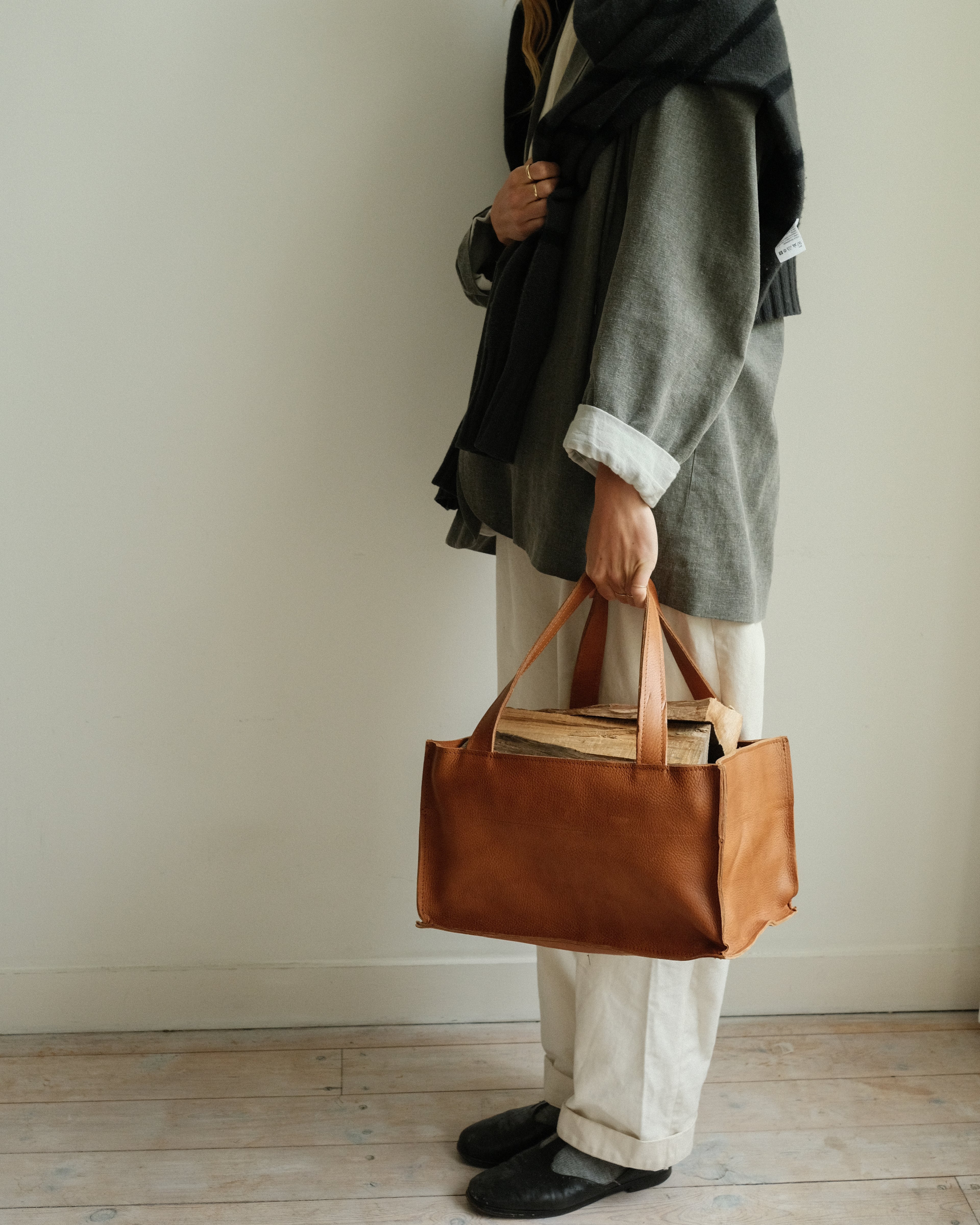 WOOD BASKET small - brown