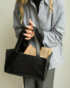WOOD BASKET small - schwarz